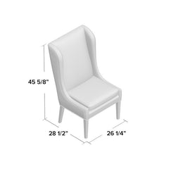 Wingback Chair Adds Stately Style To Any Living Room Or Den. Its Solid and Wood Frame is Founded Atop Four Tapered Legs