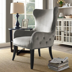 Tufted Wingback Chair Great Accent For Your Home Office, Bedroom Or Living Room Provide for Supportive and Comfortable Seating