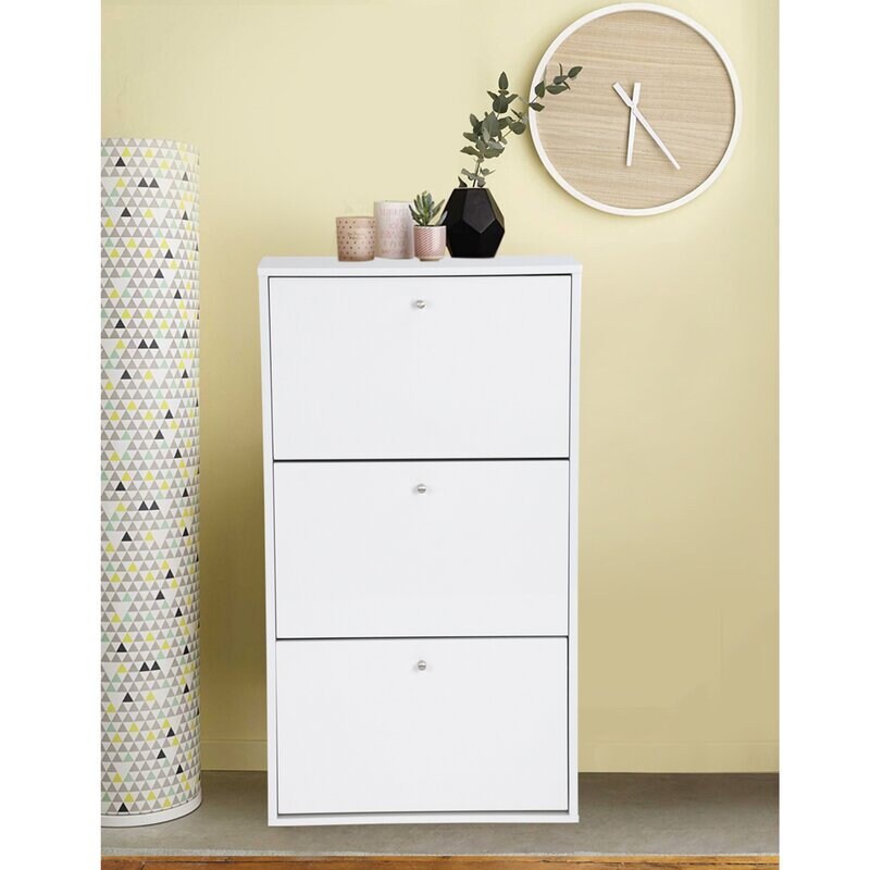 20 Pair Shoe Storage Cabinet Shoe Unit Will Fit Right Into your Hallway. Featuring Lots of Storage,Between 9-12 Pairs of Shoes