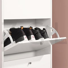 20 Pair Shoe Storage Cabinet Shoe Unit Will Fit Right Into your Hallway. Featuring Lots of Storage,Between 9-12 Pairs of Shoes