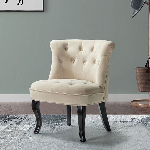 Tufted Velvet Side Chair Brings a Bit of Glam and a Hint of Elegance Whether It's in your Living Room, Den, Or at your Bedroom Vanity