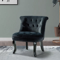 Tufted Velvet Side Chair Brings a Bit of Glam and A Hint of Elegance Whether it's in your Living Room, Den, Or At your Bedroom Vanity