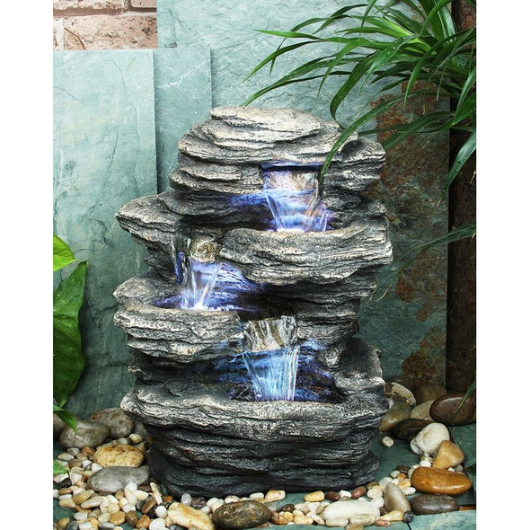 Resin Rock Fountain 4 different levels. Made From Durable Polyresin. Ideal for Indoor and Outdoor Use