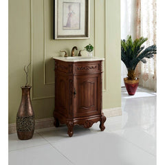Teak Color Single Bathroom Vanity Set This Elegant Tradition Beauty in a Marble-Topped Adorn Any Home Or Office Bathroom