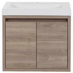 Forest Elm 25" Wall-Mount Single Bathroom Vanity Modern & Contemporary Bathroom Vanities Great Option To Open up Larger Bathroom Space