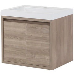 Forest Elm 25" Wall-Mount Single Bathroom Vanity Modern & Contemporary Bathroom Vanities Great Option To Open up Larger Bathroom Space