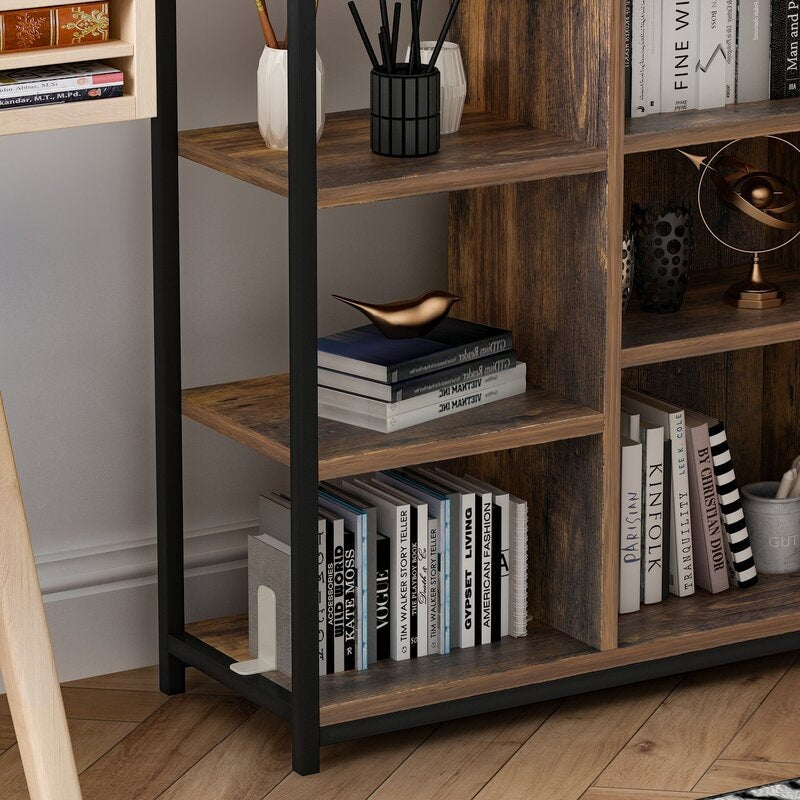 Steel 1 - Door Accent Cabinet A Multifunctional Storage Cabinet with 3 Open and 2 Hidden Shelves Perfect for Organize
