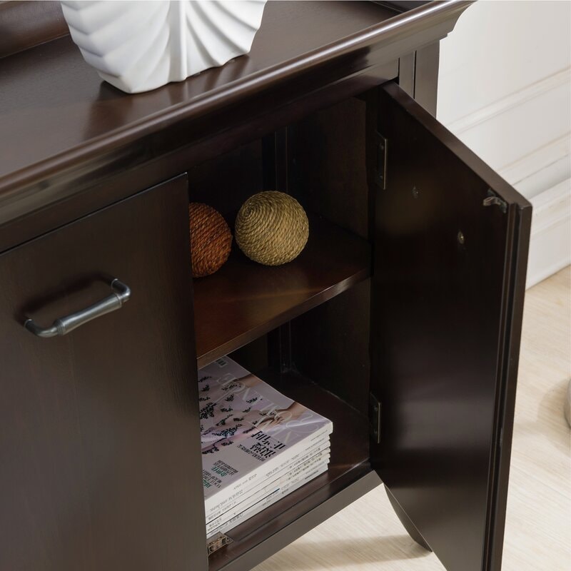 Chocolate Cherry 2 - Door Accent Cabinet Bring Style and Essential Storage Space to your Home with this Classic Cabinet