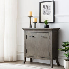 Smoke Gray-wash Clermont 2 - Door Accent Cabinet Bring Style and Essential Storage Space to your Home with this Classic Cabinet