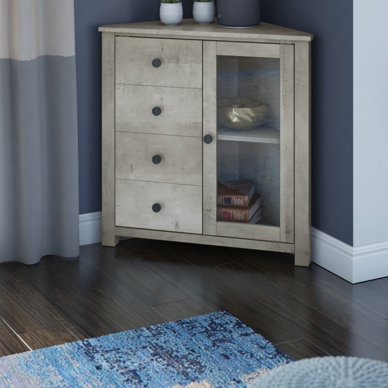 Valley Pine 1 - Door Corner Accent Cabinet Perfect Floor Space  this Corner Accent Cabinet is A Space-Saving Solution for The Extra Storage