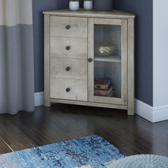 Valley Pine 1 - Door Corner Accent Cabinet Perfect Floor Space  this Corner Accent Cabinet is A Space-Saving Solution for The Extra Storage