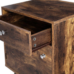 1 Drawer Nightstand in Rustic Brown Nightstand for the Bedroom, Which is Also An End Table for Snacks in The Living Room Or A Storage Table