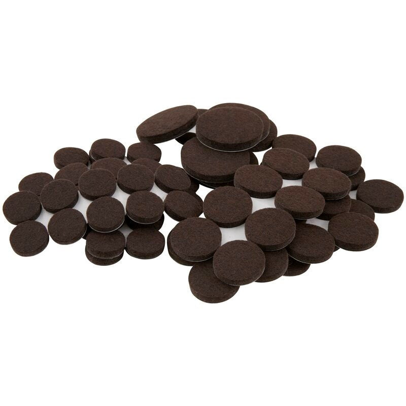 Brown 80 Piece Self-Stick Furniture Felt Pads Can Be Used On Tables, Chairs, Desks Protect Hardwood, Ceramic Tile, Laminate