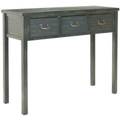 Solid Wood Console Table Sufficient Space To Show Off Framed Family Photos, Potted Plants Three Drawers on Wooden Glides