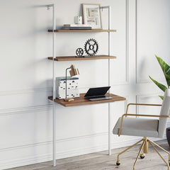 Oak White Leaning Ladder Desk Charming Ladder Desk is a Great Way to Bring Form and Function to your Farmhouse Decor