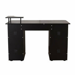Black Gaul Desk Perfect Home for your CPU. Its Top Hovers Above An Open Area That Lends Space to Set your keyboard and Mouse