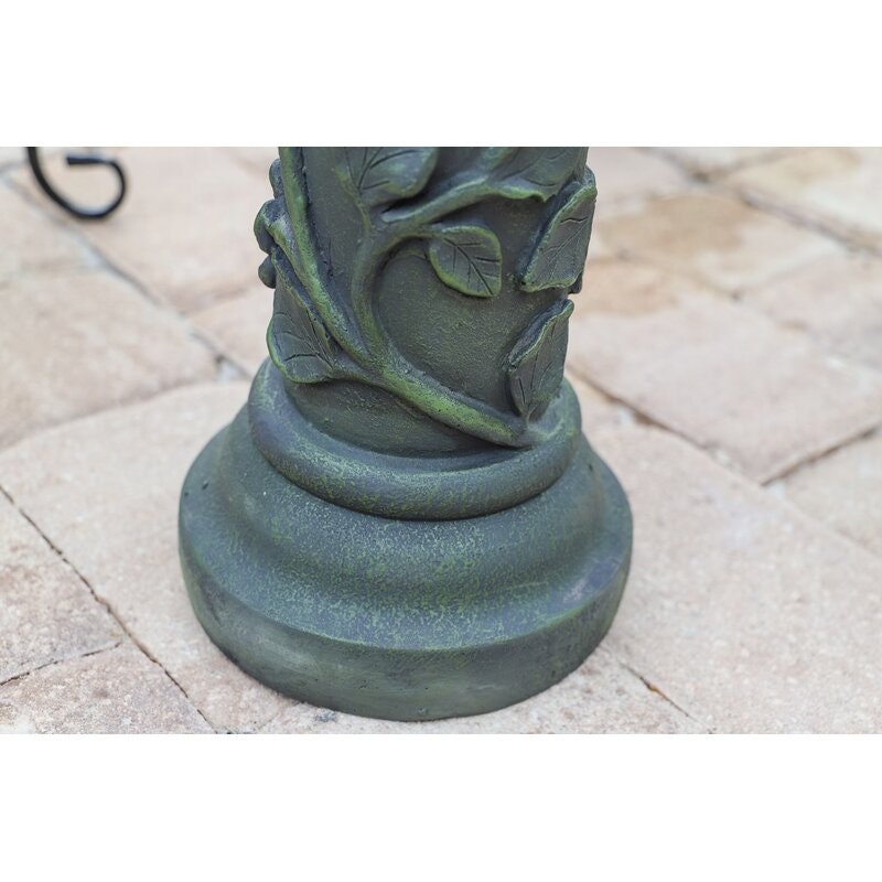 Birdbath will Bring a Nice Water Feature to Your Yard Pattern Across the Bottom, Holding Water in a Simple Yet Elegant Design