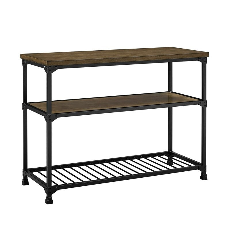 Kitchen Islands & Carts 48'' Steel Prep Table Two Open Shelves Ensure Everything Has Storage Space. Works Perfectly in the Kitchen