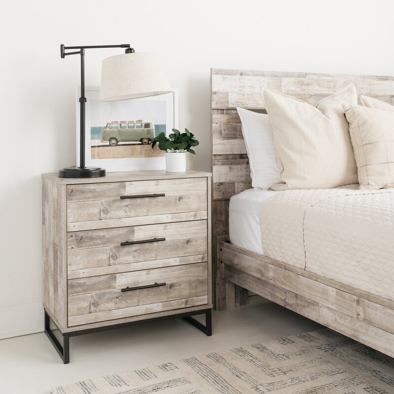 Light Brown 3 Drawer Chest Streamlined Design And A Stunning Two-Tone With Three Smooth-Operating Drawers Perfect for Organized