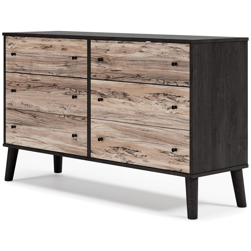 6 Drawer Double Dresser Perfect Marriage of Simple and Contemporary Style, The Dresser is a Charming Addition to your Home