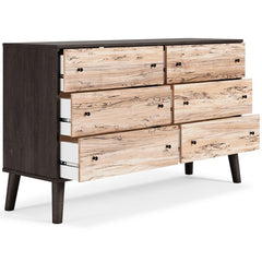 6 Drawer Double Dresser Perfect Marriage of Simple and Contemporary Style, The Dresser is a Charming Addition to your Home