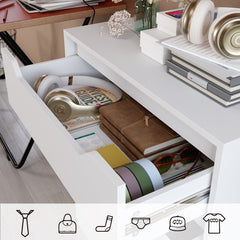 White 4 Drawer Chest Provides you with Optimal Storage Space While Adding A Beautiful Style to your Room
