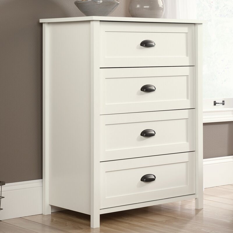 White 4 Drawer Chest Provides you with Optimal Storage Space While Adding a Beautiful Style to your Bedroom Perfect Organize