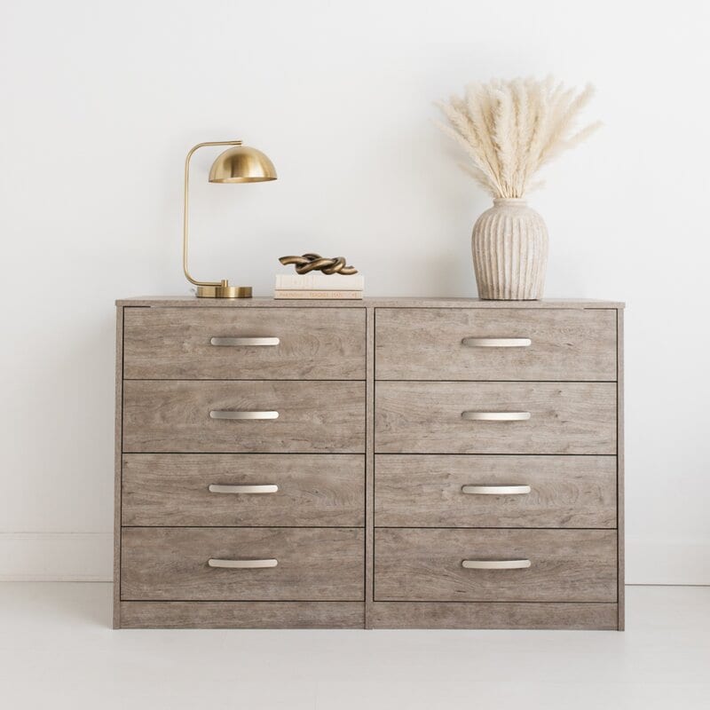 8 Drawer Double Dresser Contemporary Interiors, Dresser Suits you. Flush-Mount Drawers