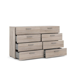 Truffle 8 Drawer Double Dresser Brings your Bedroom Or Guest Room Roller Glides that Provide a Place for your Wardrobe, Extra Bedding