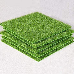 6Pcs Artificial Garden Grass Life-Like Fairy Lawn Miniature Ornament 6 x 6 Inches