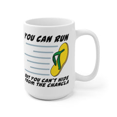 Funny Coffee Mugs for Women, Chancla You Can Run But You Can't Hide, Mexican Christmas Gifts, Cute Mug with Sayings, Chicana, Latina