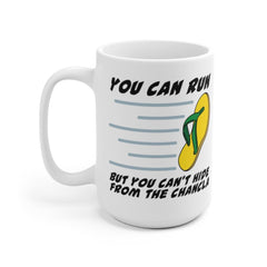 Funny Coffee Mugs for Women, Chancla You Can Run But You Can't Hide, Mexican Christmas Gifts, Cute Mug with Sayings, Chicana, Latina