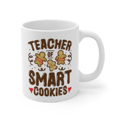 Teacher Of Smart Cookies Mug, Funny Xmas Teachers Coffee Mugs, Gingerbread Tumbler, Gifts for Teachers, Camp Mug Travel Mug Can Holder