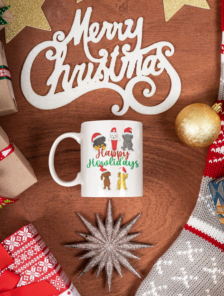 Happy Howlidays Mug, Dog Lover Gift, Funny Christmas Mug, Holiday Mugs, Funny Dog Gift, Xmas Gift, Funny Mugs, Christmas Gift 0338