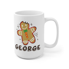 Personalized Christmas mug, Secret santa gift, Gingerbread, Hot Chocolate Mugs, Gifts for kids, Gift for co-workers, Funny Coffee Mug