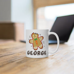 Personalized Christmas mug, Secret santa gift, Gingerbread, Hot Chocolate Mugs, Gifts for kids, Gift for co-workers, Funny Coffee Mug