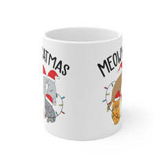 Meowy Catmas Christmas Coffee mug, Funny Cats Mug, Cat Mom, Kitty gift shirt, Christmas gift for Mom, Christmas Coffee mug Cat Lover Gift