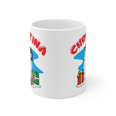 Personalized Hot Chocolate Mugs, Funny Christmas Mug, Secret Santa Gift, Penguin Mug, Kids Christmas Mugs, Childrens Hot Cocoa Mug