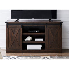 Expresso TV Stand for TVs Up To 60" Open Shelf Space in the Middle. The Cable Management Cutouts will Keep your Audio and Video Cables