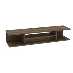 Oud Oak Floating TV Stand for TVs up to 70" Four Open Shelves Providing Storage Space for your Books, Electronic Devices and Media Equipment