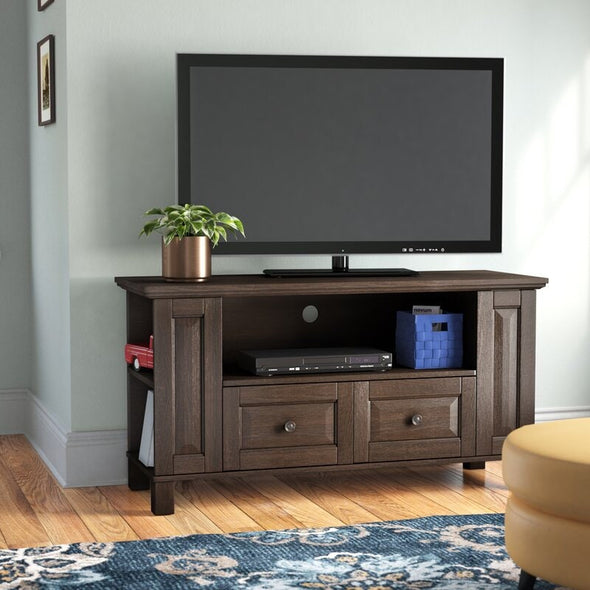 TV Stand for TVs up to 50" A Central Cubby with A Cable Management Cutout Provides The Perfect Place for your DVD Player Or Video Game