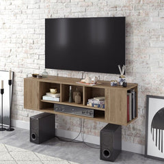 Oud Oak Floating TV Stand for Contemporary Floating TV Stand Will Open Up Free Space and Bring in An Airy Look To your Living Room