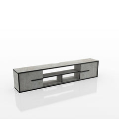 Gray Natural Oak Electra Floating TV Stand for TVs up to 55" This modern wall-mountable TV stand with A Space-Conscious Design