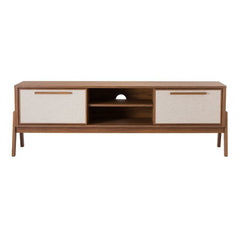 TV Stand for TVs Up To 70" TV Stand Provides Ample Storage and Delightful Retro Styling for your Media Station. Three Removable Shelves
