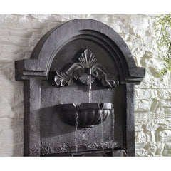 Margate 35-inch Plum Bronze 3-tier Floral Outdoor Wall Fountain Add the Peaceful Sound of Flowing Water to Your Patio or Garden Space