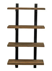 Carbon Loft Metal and Solid Wood Bath Natural 36-inch Wall Shelf With its Rustic Design and Versatile Style, This Wall Shelf is a Fabulous