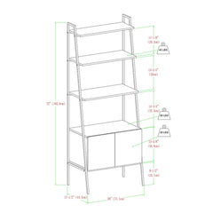 Carbon Loft Lahuri 72-inch Ladder Storage Bookshelf - Dark Walnut Perfectly Display Your Artwork, Framed Family Vacation Pictures