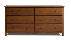 Walnut 6-drawer Solid Wood Dresser Find Enough Storage Space for Every Season's Clothing Inside this Six-Drawer Dresser Classic Style