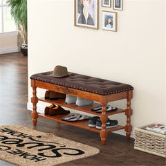 Solid Wood Shoe Bench Entryway Bench with Lift Top Walnut The Hallway Bench Has A Soft Feel and Comfortable Sitting Elegant and Gorgeous