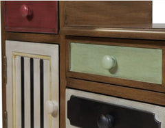 Multicolor 5-drawer Solid Wood Chest Provides Mutiple Storage Space Store and Minimize Clutter in your Living Space Living Room, Media Room